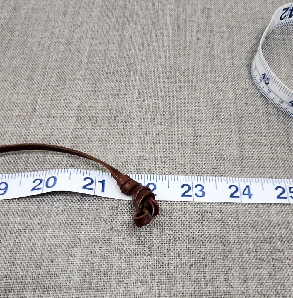 Miansai Gold Fish Hook Brown  Leather Wrap Bracelet Or Necklace. - Picture 4 of 4